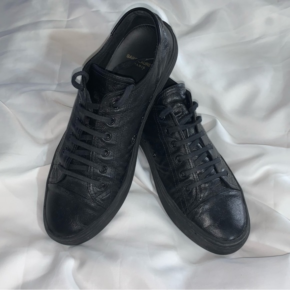 SAINT LAURENT PARIS men's size 11.5/12 SEE MEASUREMENTS leather court shoes - Picture 10 of 14